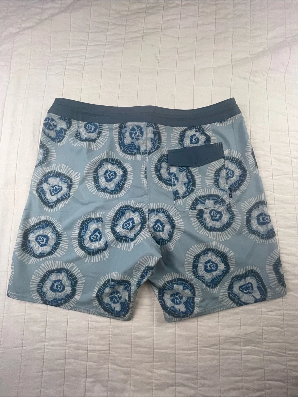 O'Neill Light Blue Floral-Pattern Unlined Swim Board Shorts SIZE 36
